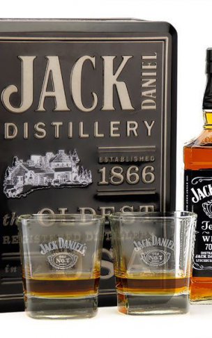 Jack Daniel's + 2gl. / Джек Дениел'с + 2 бокала