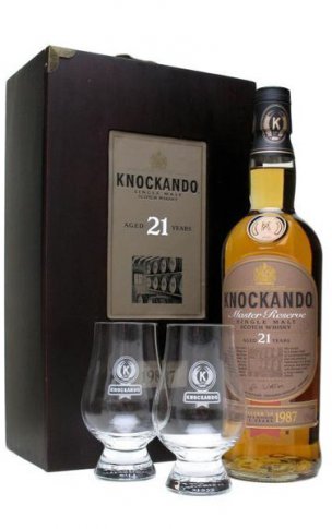 Knockando 21 Years Old +2gl. / Нокандо 21год + 2 бокала